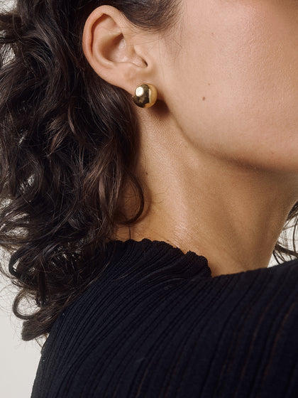 Tiny Sunface Stud Earrings | 18K Yellow Gold – Wrightsmb